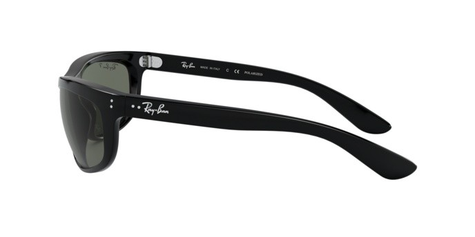 Sonnenbrillen Ray-Ban Balorama RB 4089 (601/58) farbe black form oval gläser crystal green polarized
