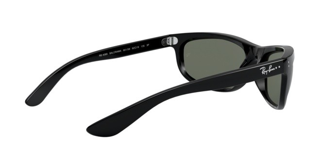 Sonnenbrillen Ray-Ban Balorama RB 4089 (601/58) farbe black form oval gläser crystal green polarized