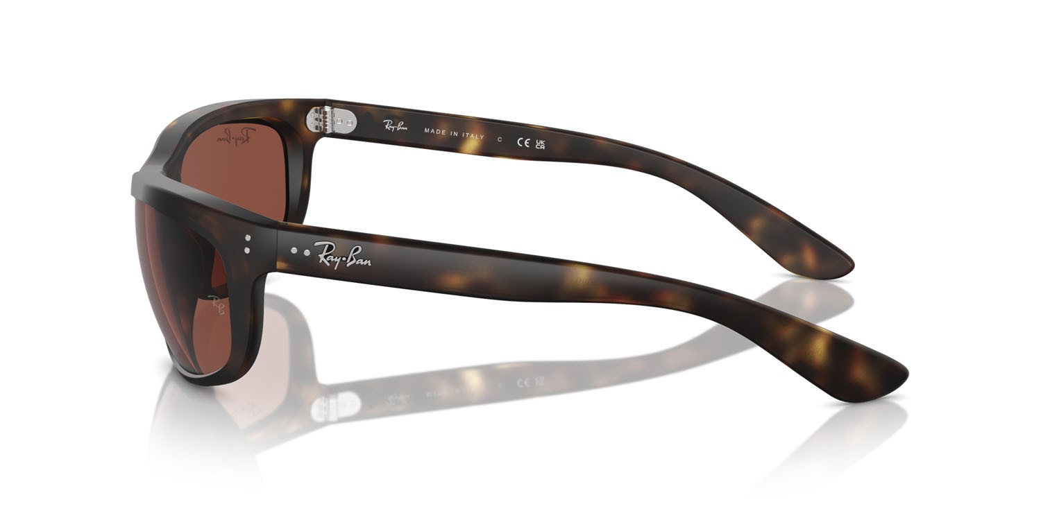 Sonnenbrillen Ray-Ban Balorama RB 4089 (894/C5) farbe havana form rechteckig gläser rosso