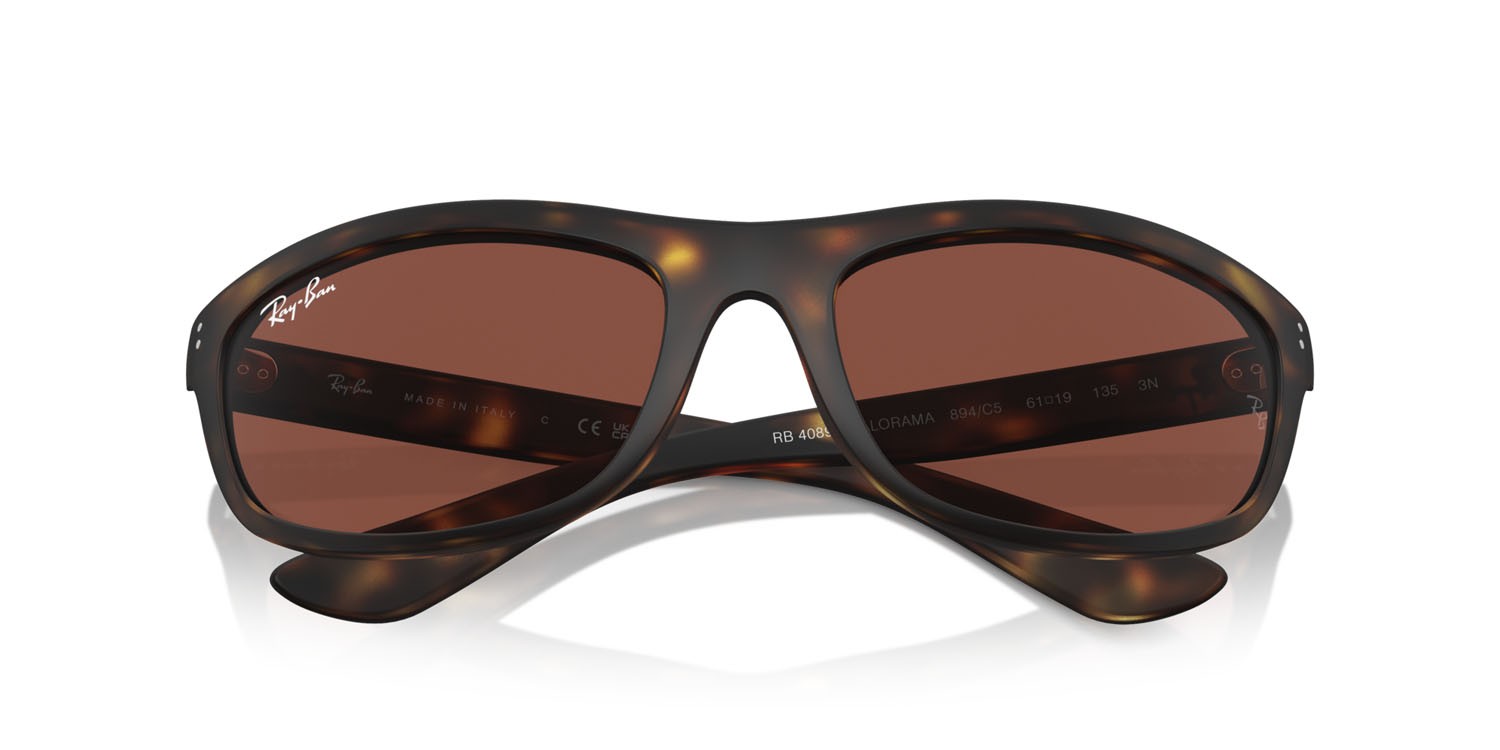 Sonnenbrillen Ray-Ban Balorama RB 4089 (894/C5) farbe havana form rechteckig gläser rosso