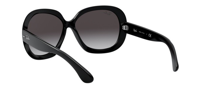 Occhiali da sole Ray-Ban Jackie Ohh II RB 4098 (601/8G) colore black forma farfalla lenti gray gradient