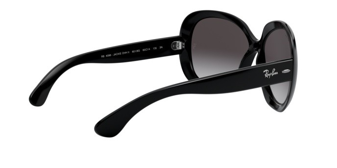 Occhiali da sole Ray-Ban Jackie Ohh II RB 4098 (601/8G) colore black forma farfalla lenti gray gradient