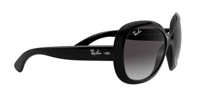 Occhiali da sole Ray-Ban Jackie Ohh II RB 4098 (601/8G) colore black forma farfalla lenti gray gradient