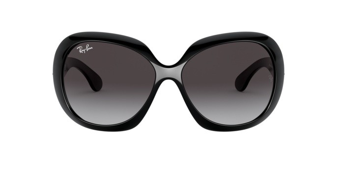 Occhiali da sole Ray-Ban Jackie Ohh II RB 4098 (601/8G) colore black forma farfalla lenti gray gradient