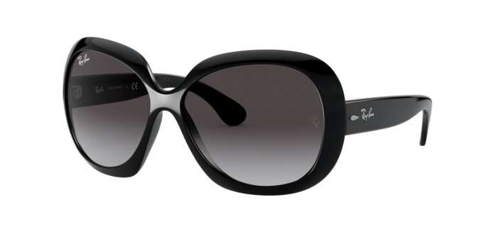 Occhiali da sole Ray-Ban Jackie Ohh II RB 4098 (601/8G) colore black forma farfalla lenti gray gradient