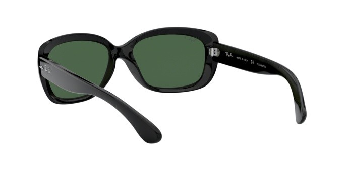 Sonnenbrillen Ray-Ban Jackie Ohh RB 4101 (601/58) farbe black form rechteckig gläser green polarized