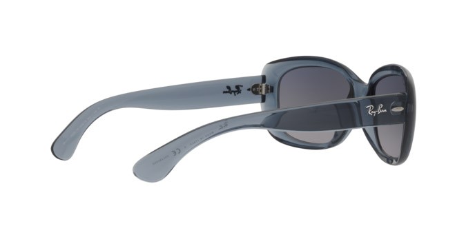 Occhiali da sole Ray-Ban Jackie Ohh RB 4101 (659278) colore transparent blue forma farfalla lenti blue gradient polar