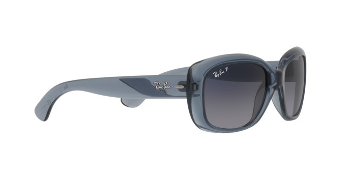 Occhiali da sole Ray-Ban Jackie Ohh RB 4101 (659278) colore transparent blue forma farfalla lenti blue gradient polar