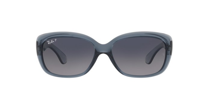 Occhiali da sole Ray-Ban Jackie Ohh RB 4101 (659278) colore transparent blue forma farfalla lenti blue gradient polar