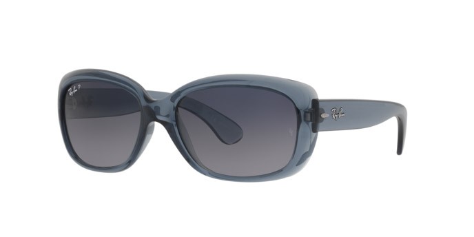 Occhiali da sole Ray-Ban Jackie Ohh RB 4101 (659278) colore transparent blue forma farfalla lenti blue gradient polar
