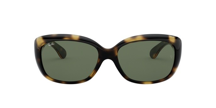 Sonnenbrillen Ray-Ban Jackie Ohh RB 4101 (710) farbe light havana form rechteckig gläser crystal green