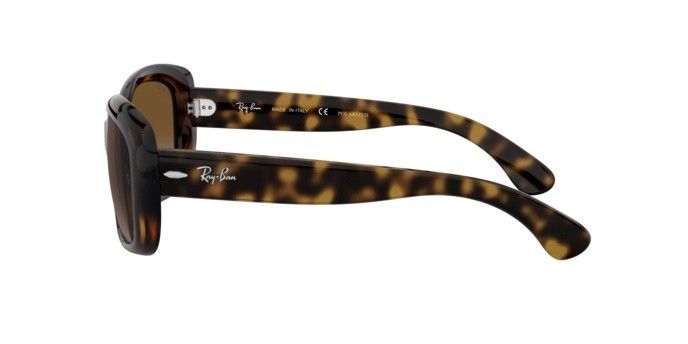 Sonnenbrillen Ray-Ban Jackie Ohh RB 4101 (710/T5) farbe light havana form rechteckig gläser grey gradient brown polar