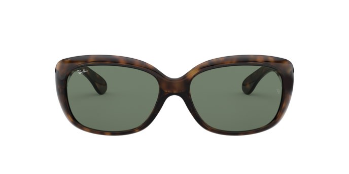 Sonnenbrillen Ray-Ban Jackie Ohh RB 4101F (710/71) farbe havana chiaro form cat-eye gläser verde classic