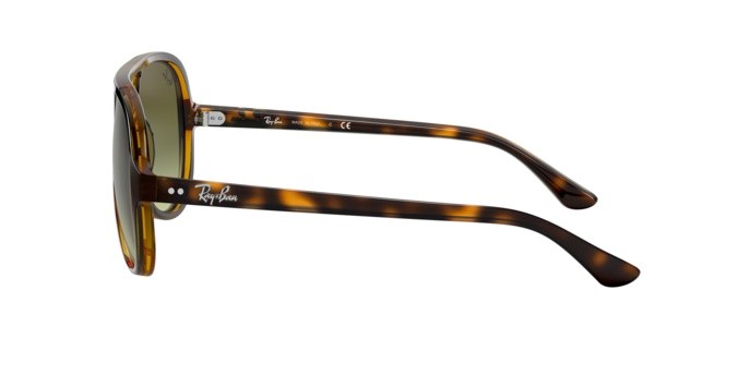 Sonnenbrillen Ray-Ban Cats 5000 Classic RB 4125 (710/A6) farbe havana form aviator gläser green gradient brown