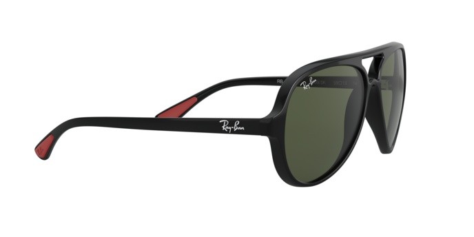 Sonnenbrillen Ray-Ban Scuderia Ferrari Collection RB 4125M (F60131) farbe black form aviator gläser green