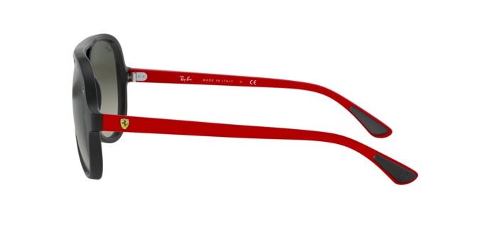 Sonnenbrillen Ray-Ban Scuderia Ferrari Collection RB 4125M (F64471) farbe black form aviator gläser grey gradient dark grey