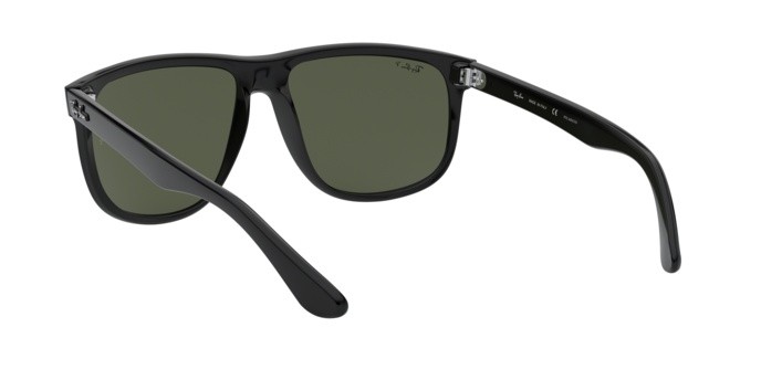 Sonnenbrillen Ray-Ban Boyfriend RB 4147 (601/58) farbe black form quadratisch gläser green polarized