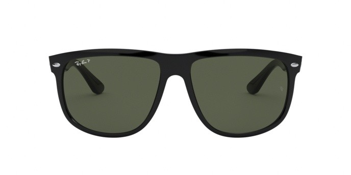Sonnenbrillen Ray-Ban Boyfriend RB 4147 (601/58) farbe black form quadratisch gläser green polarized