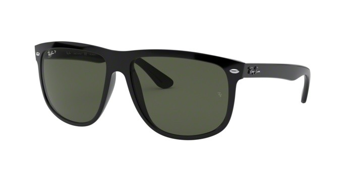 Sonnenbrillen Ray-Ban Boyfriend RB 4147 (601/58) farbe black form quadratisch gläser green polarized