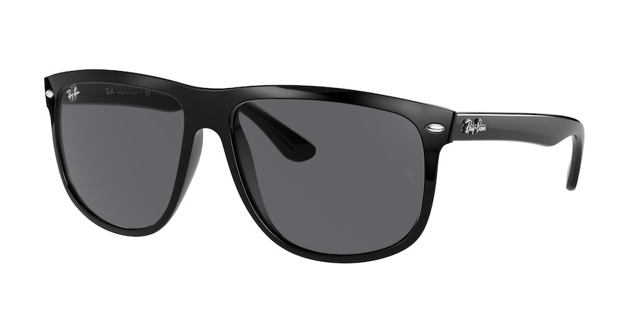 Sonnenbrillen Ray-Ban Boyfriend RB 4147 (601/87) farbe black form quadratisch gläser dark grey