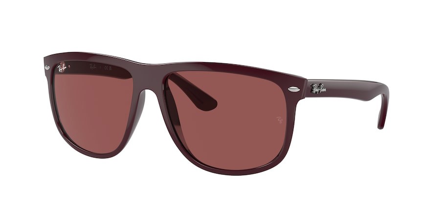 Sonnenbrillen Ray-Ban Boyfriend RB 4147 (671869) farbe bordeaux form quadratisch gläser violetto scuro