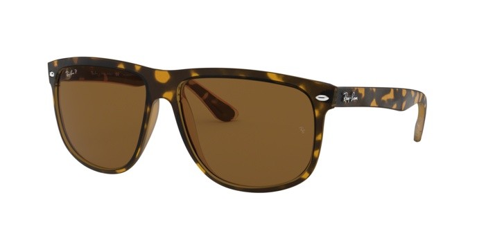 Sonnenbrillen Ray-Ban Boyfriend RB 4147 (710/57) farbe light havana form quadratisch gläser crystal brown polarized