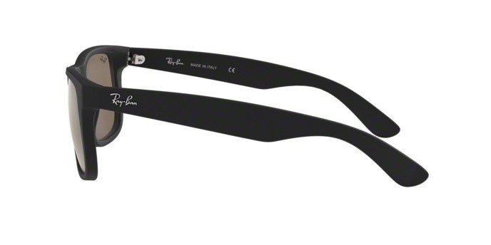 Sonnenbrillen Ray-Ban Justin RB 4165 (622/5A) farbe rubber black form rechteckig gläser light brown mirror gold