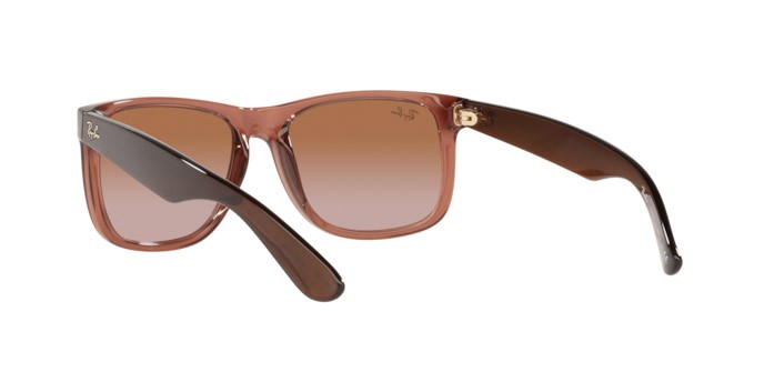 Sunglasses Ray-Ban Justin RB 4165 (659413) color transparent light brown shape square lenses gradient brown