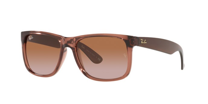Sunglasses Ray-Ban Justin RB 4165 (659413) color transparent light brown shape square lenses gradient brown