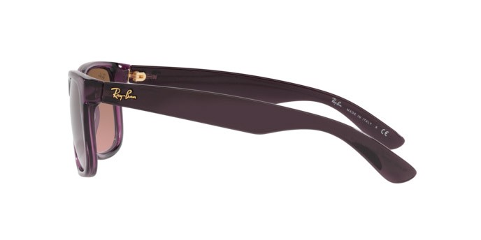 Sonnenbrillen Ray-Ban Justin RB 4165 (659514) farbe transparent violet form quadratisch gläser pink gradient brown