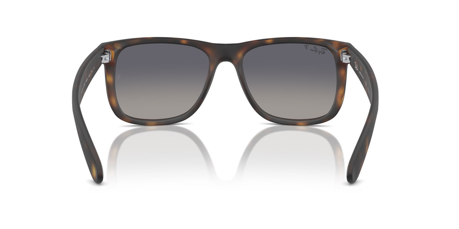 Sonnenbrillen Ray-Ban Justin RB 4165 (865/8S) farbe havana form quadratisch gläser blu