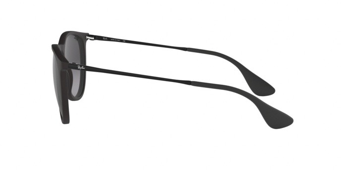 Sunglasses Ray-Ban Erika RB 4171 (622/8G) color rubber black shape aviator lenses light grey gradient dark grey