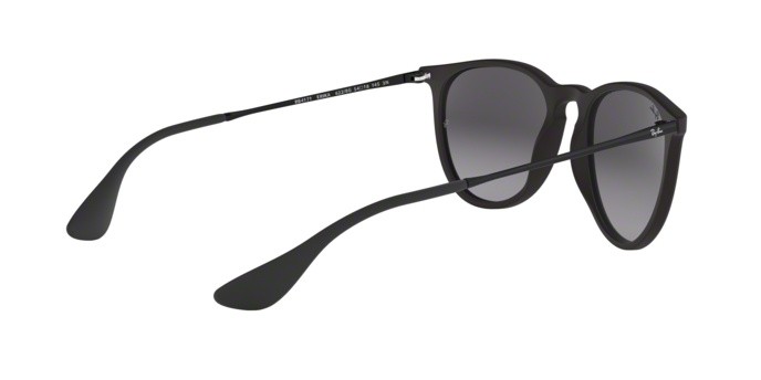Sunglasses Ray-Ban Erika RB 4171 (622/8G) color rubber black shape aviator lenses light grey gradient dark grey