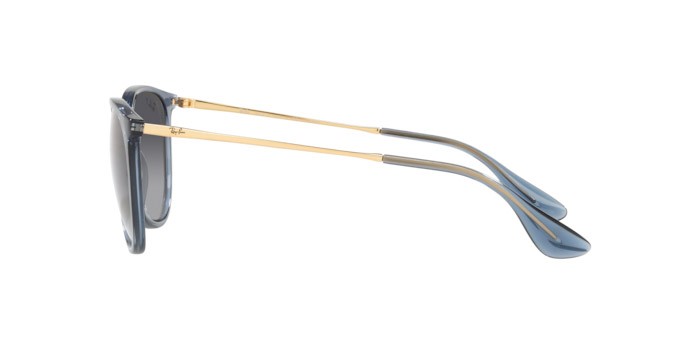 Sonnenbrillen Ray-Ban Erika RB 4171 (6592T3) farbe transparent blue form pantos gläser grey gradient polar