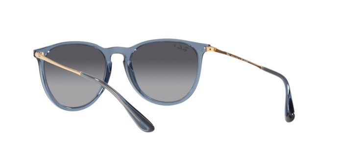 Sonnenbrillen Ray-Ban Erika RB 4171 (6592T3) farbe transparent blue form pantos gläser grey gradient polar