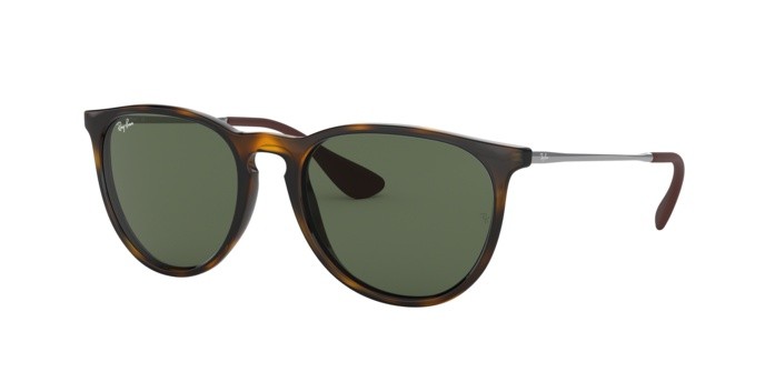 Sonnenbrillen Ray-Ban Erika RB 4171 (710/71) farbe light havana form aviator gläser green