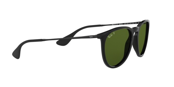 Sonnenbrillen Ray-Ban Erika (f) RB 4171F (601/2P) farbe black form aviator gläser polar green