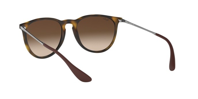 Sonnenbrillen Ray-Ban Erika (f) RB 4171F (865/13) farbe avana gommato form aviator gläser brown gradient