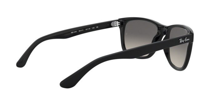 Sonnenbrillen Ray-Ban RB 4181 (601/71) farbe shiny black form quadratisch gläser crystal grey gradient azure