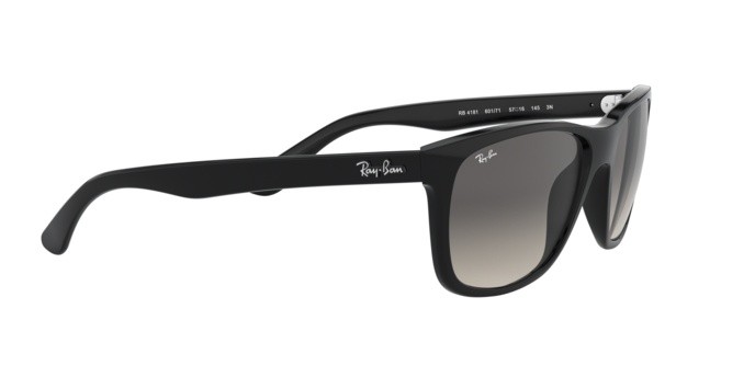 Sonnenbrillen Ray-Ban RB 4181 (601/71) farbe shiny black form quadratisch gläser crystal grey gradient azure