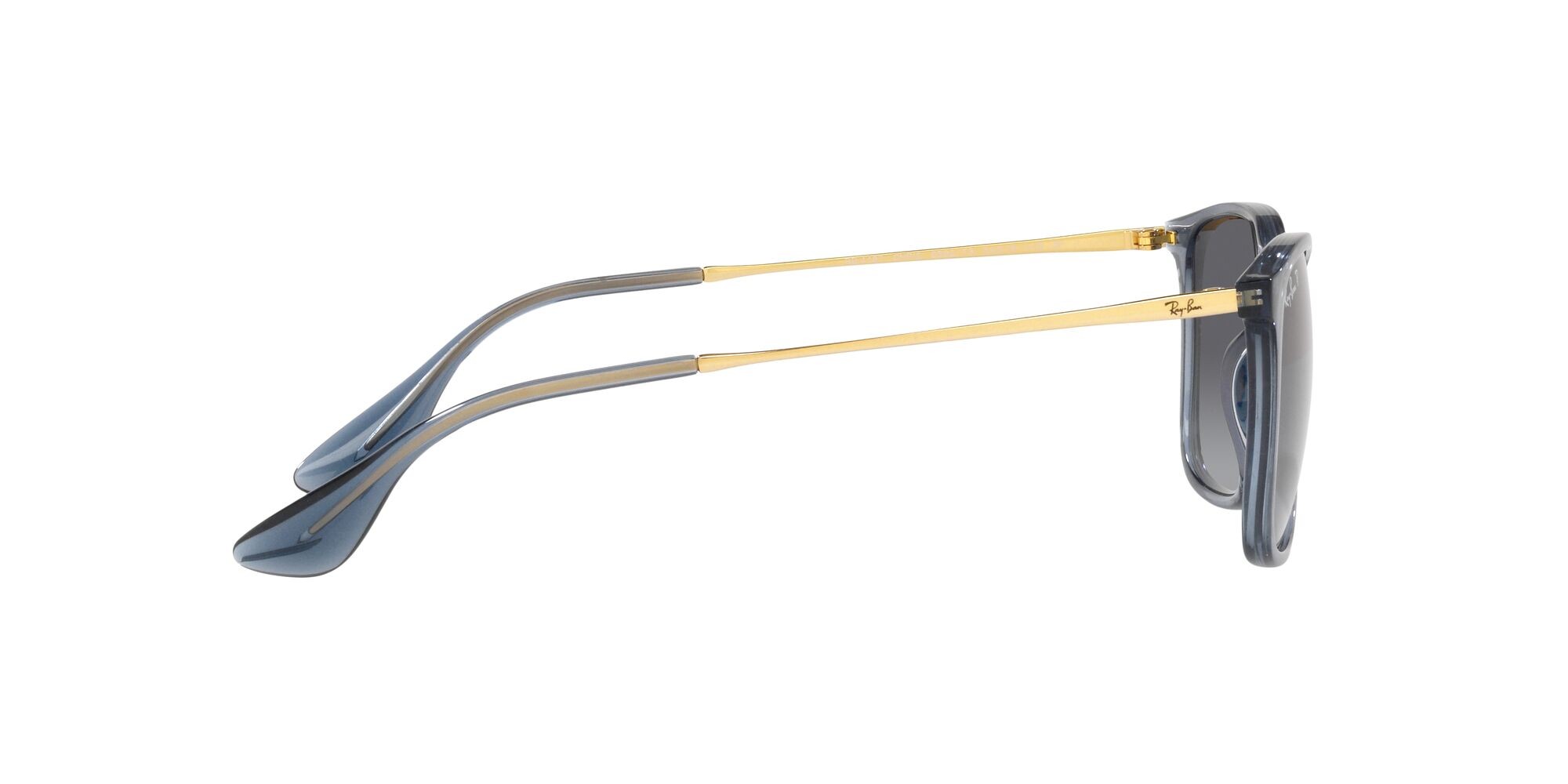 Sonnenbrillen Ray-Ban Chris RB 4187 (6592T3) farbe blu trasparente form quadratisch gläser sfumato grigio