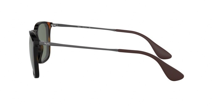 Sonnenbrillen Ray-Ban Chris RB 4187 (710/71) farbe light havana form quadratisch gläser green