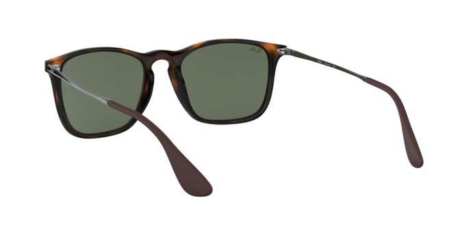 Sonnenbrillen Ray-Ban Chris RB 4187 (710/71) farbe light havana form quadratisch gläser green