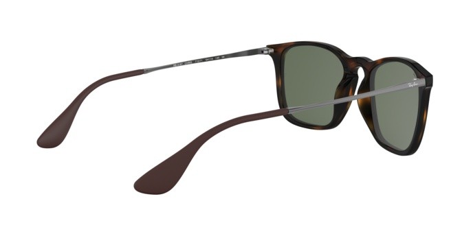 Sonnenbrillen Ray-Ban Chris RB 4187 (710/71) farbe light havana form quadratisch gläser green