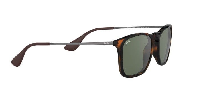 Sonnenbrillen Ray-Ban Chris RB 4187 (710/71) farbe light havana form quadratisch gläser green