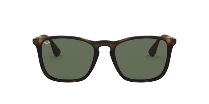Sonnenbrillen Ray-Ban Chris RB 4187 (710/71) farbe light havana form quadratisch gläser green