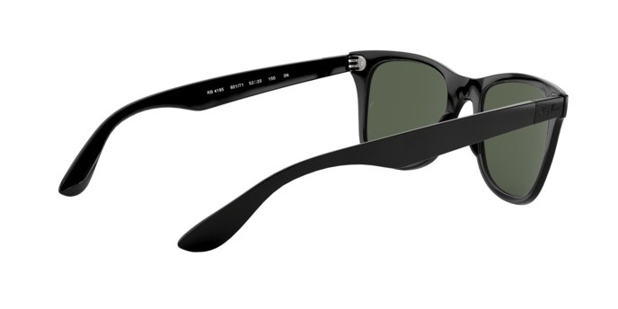 Sunglasses Ray-Ban Wayfarer Liteforce RB 4195 (601/71) color black shape square lenses green