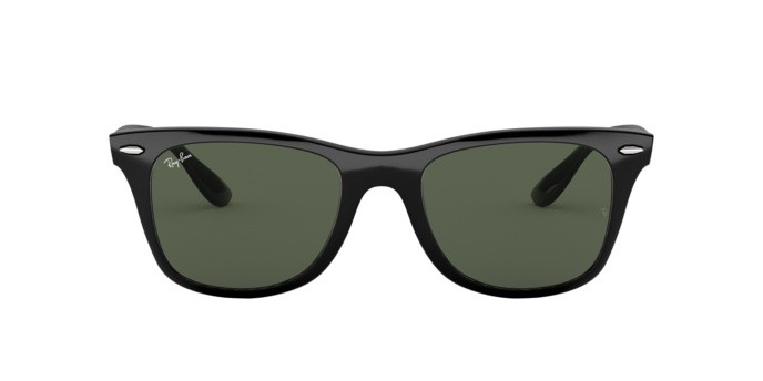 Sunglasses Ray-Ban Wayfarer Liteforce RB 4195 (601/71) color black shape square lenses green