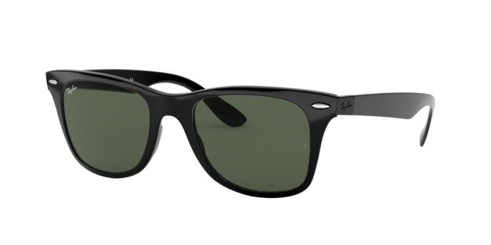 Sunglasses Ray-Ban Wayfarer Liteforce RB 4195 (601/71) color black shape square lenses green