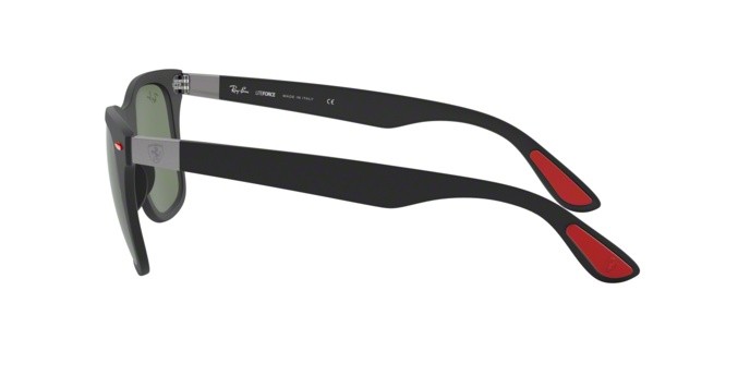 Sonnenbrillen Ray-Ban Scuderia Ferrari Collection RB 4195M (F60271) farbe matte black form quadratisch gläser dark green